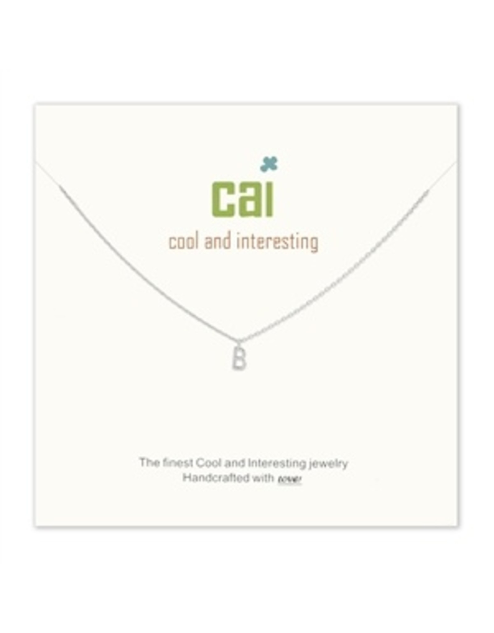 Cool and Interesting CAI Silver Mini Letter Initial Necklace