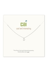 CAI Silver Mini Letter Initial Necklace