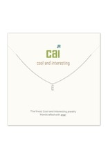 Cool and Interesting CAI Silver Mini Letter Initial Necklace