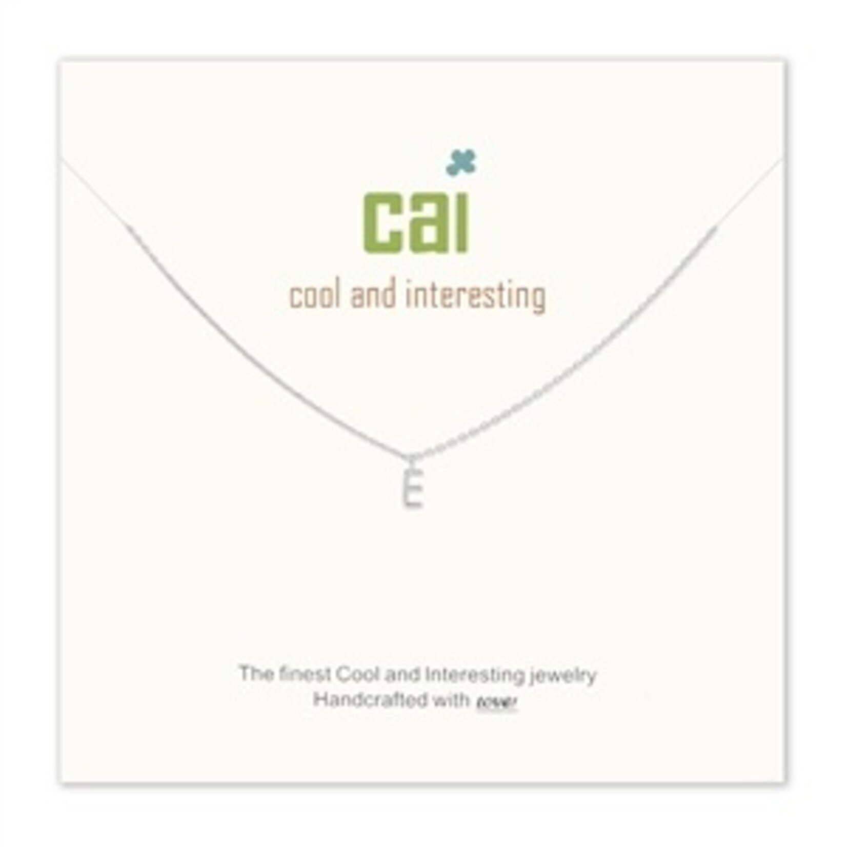 Cool and Interesting CAI Silver Mini Letter Initial Necklace