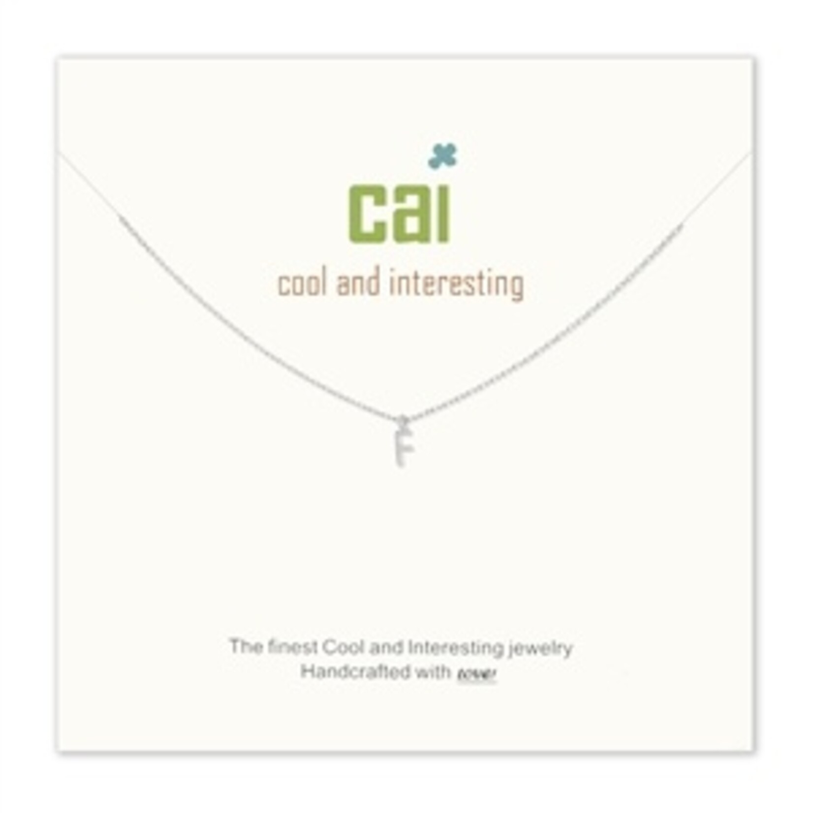 Cool and Interesting CAI Silver Mini Letter Initial Necklace