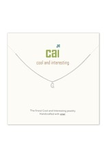 Cool and Interesting CAI Silver Mini Letter Initial Necklace