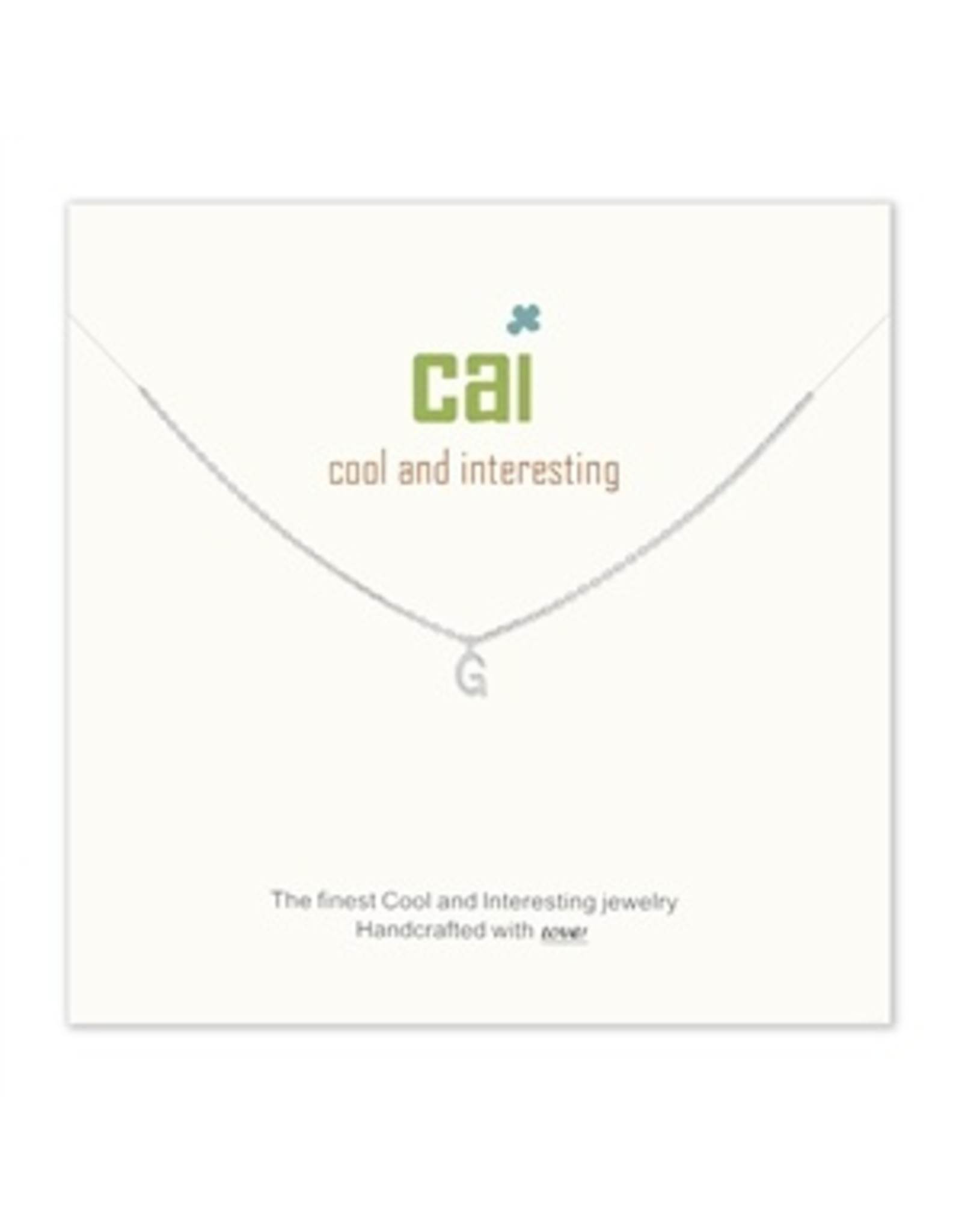 Cool and Interesting CAI Silver Mini Letter Initial Necklace