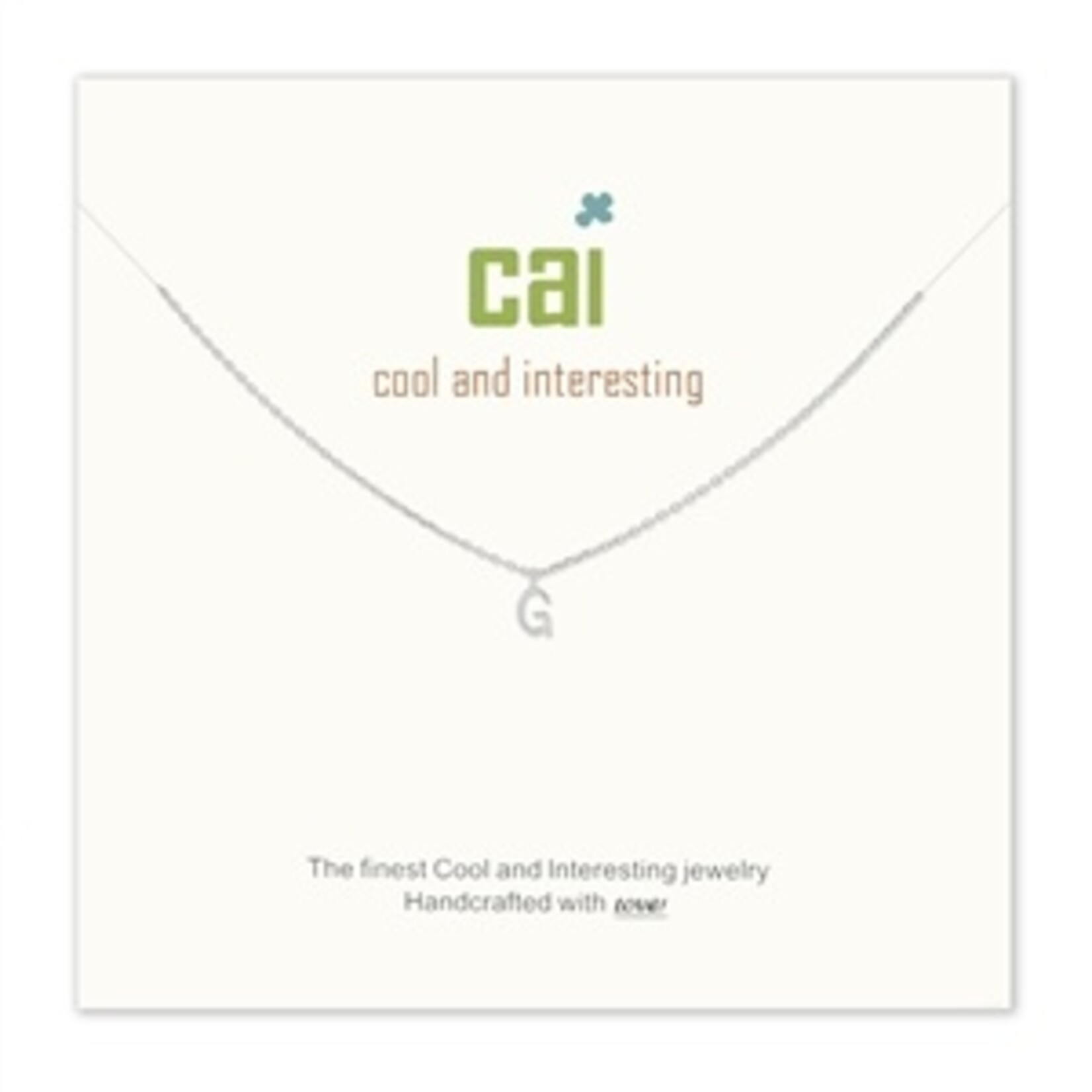 Cool and Interesting CAI Silver Mini Letter Initial Necklace