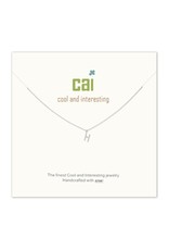 Cool and Interesting CAI Silver Mini Letter Initial Necklace