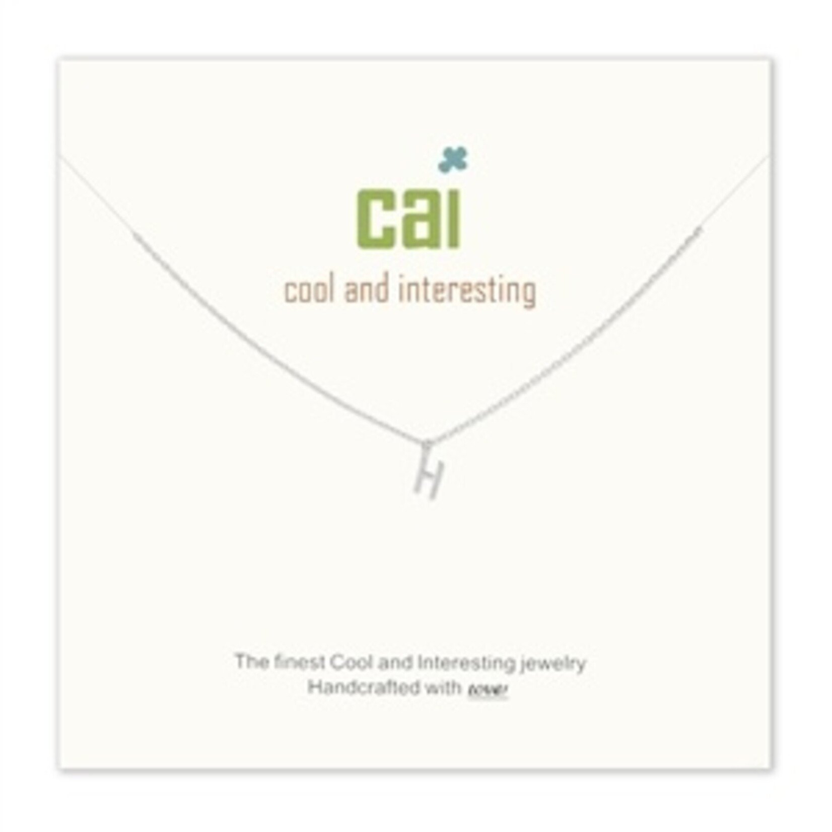 Cool and Interesting CAI Silver Mini Letter Initial Necklace