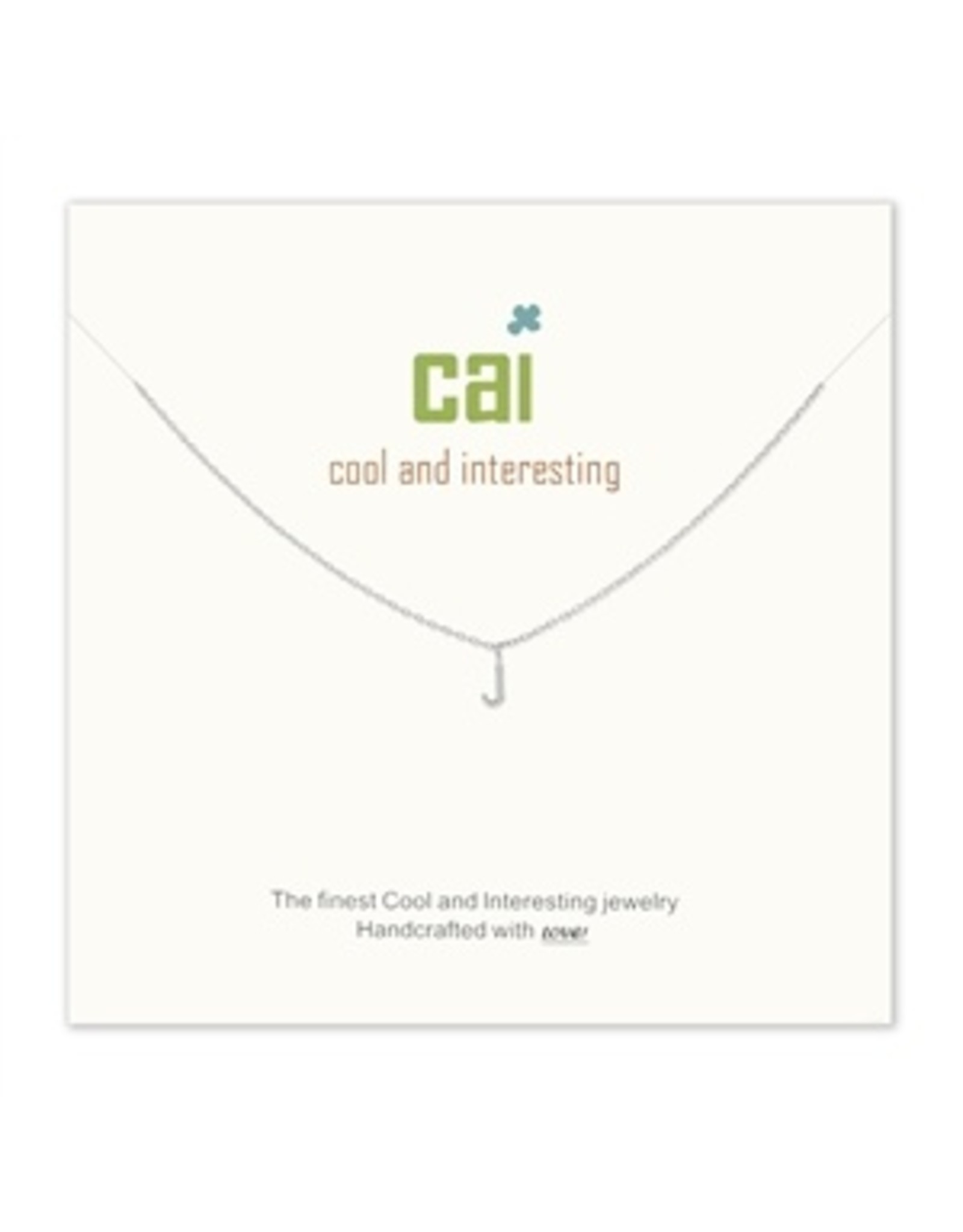 Cool and Interesting CAI Silver Mini Letter Initial Necklace