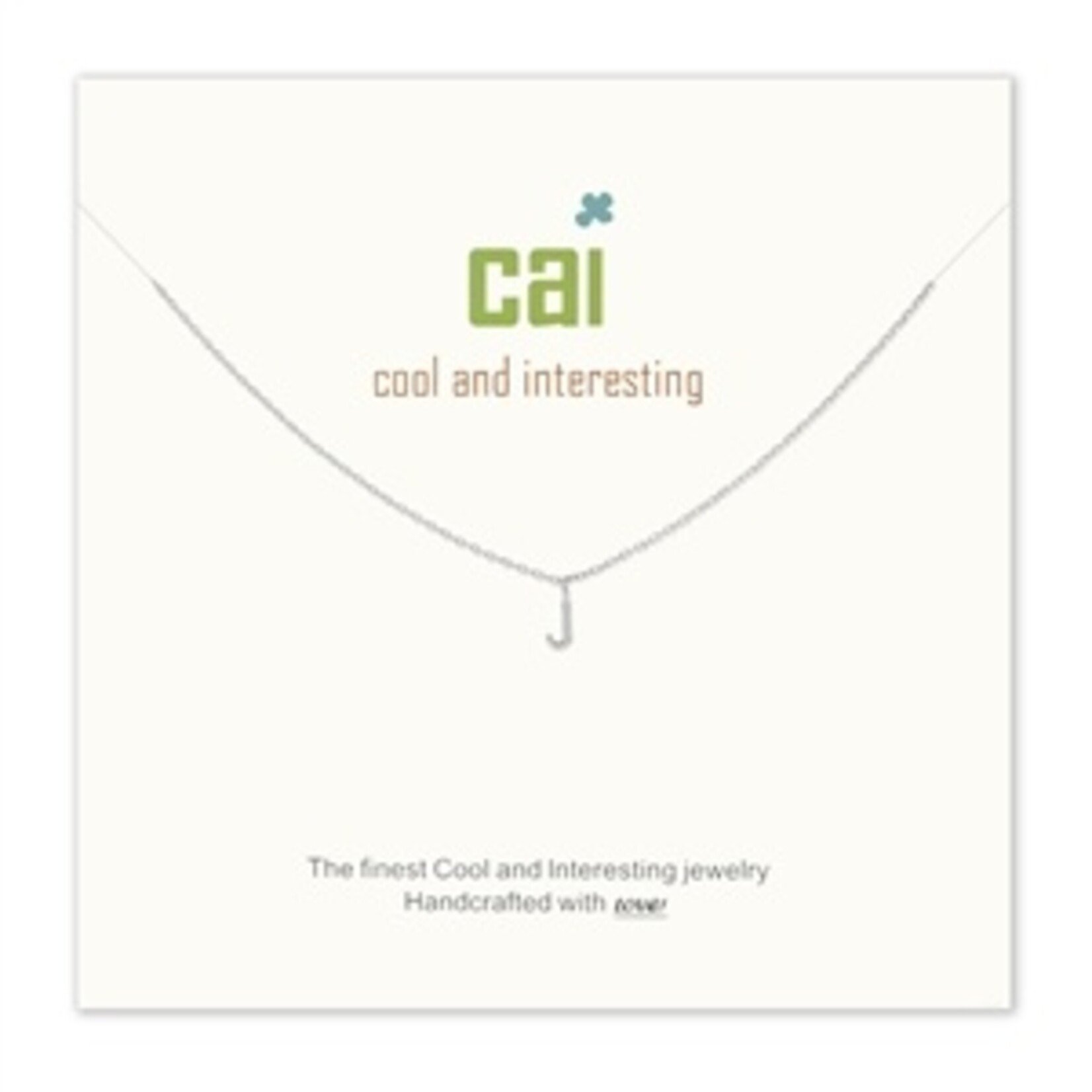 Cool and Interesting CAI Silver Mini Letter Initial Necklace