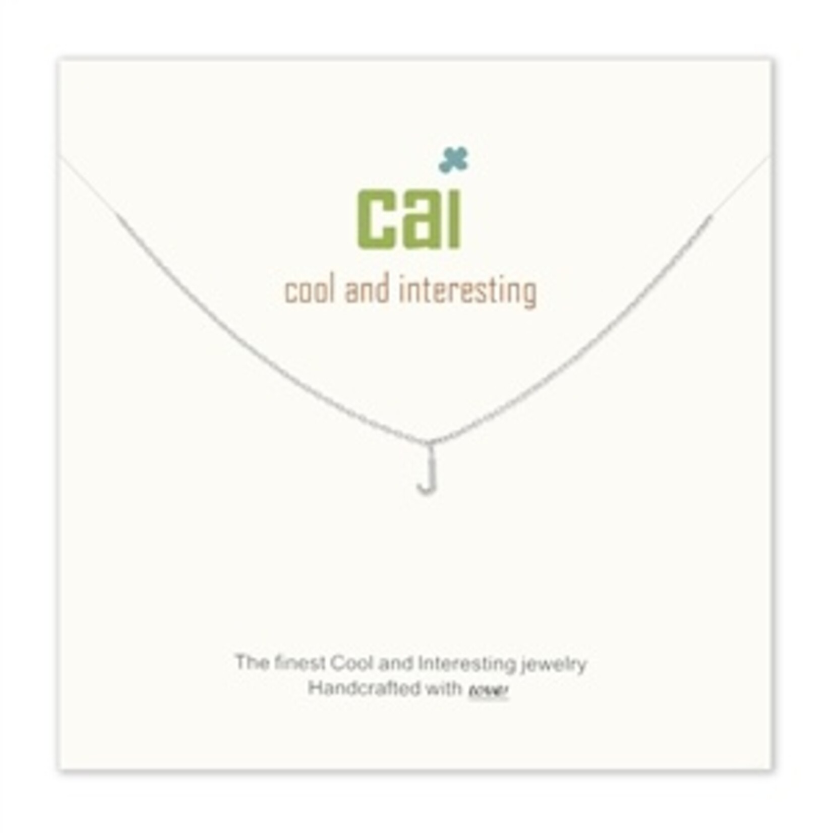 Cool and Interesting CAI Silver Mini Letter Initial Necklace