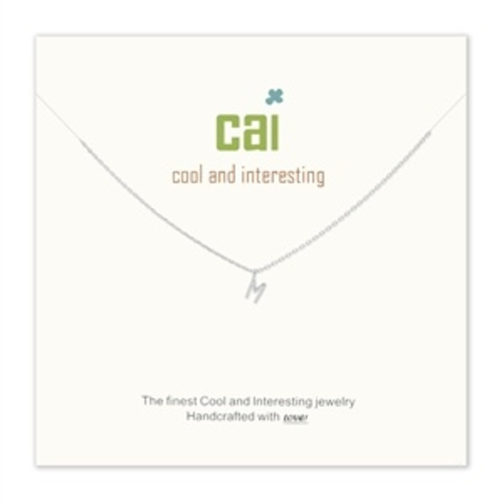 Cool and Interesting CAI Silver Mini Letter Initial Necklace