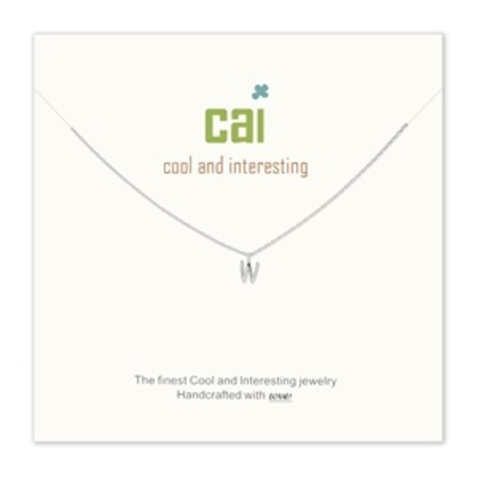 Cool and Interesting CAI Silver Mini Letter Initial Necklace