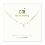 Cool and Interesting CAI Gold Mini Letter Initial Necklace