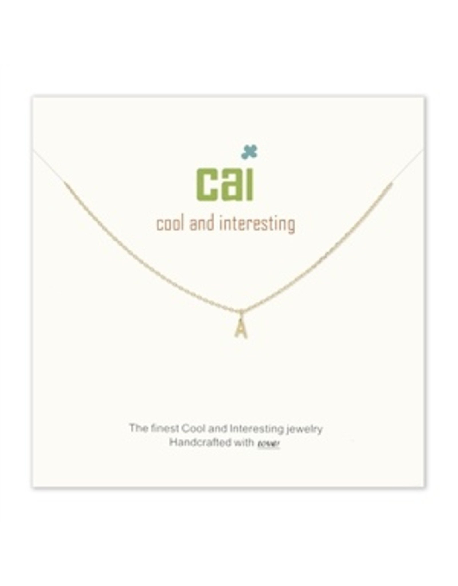 Cool and Interesting CAI Gold Mini Letter Initial Necklace