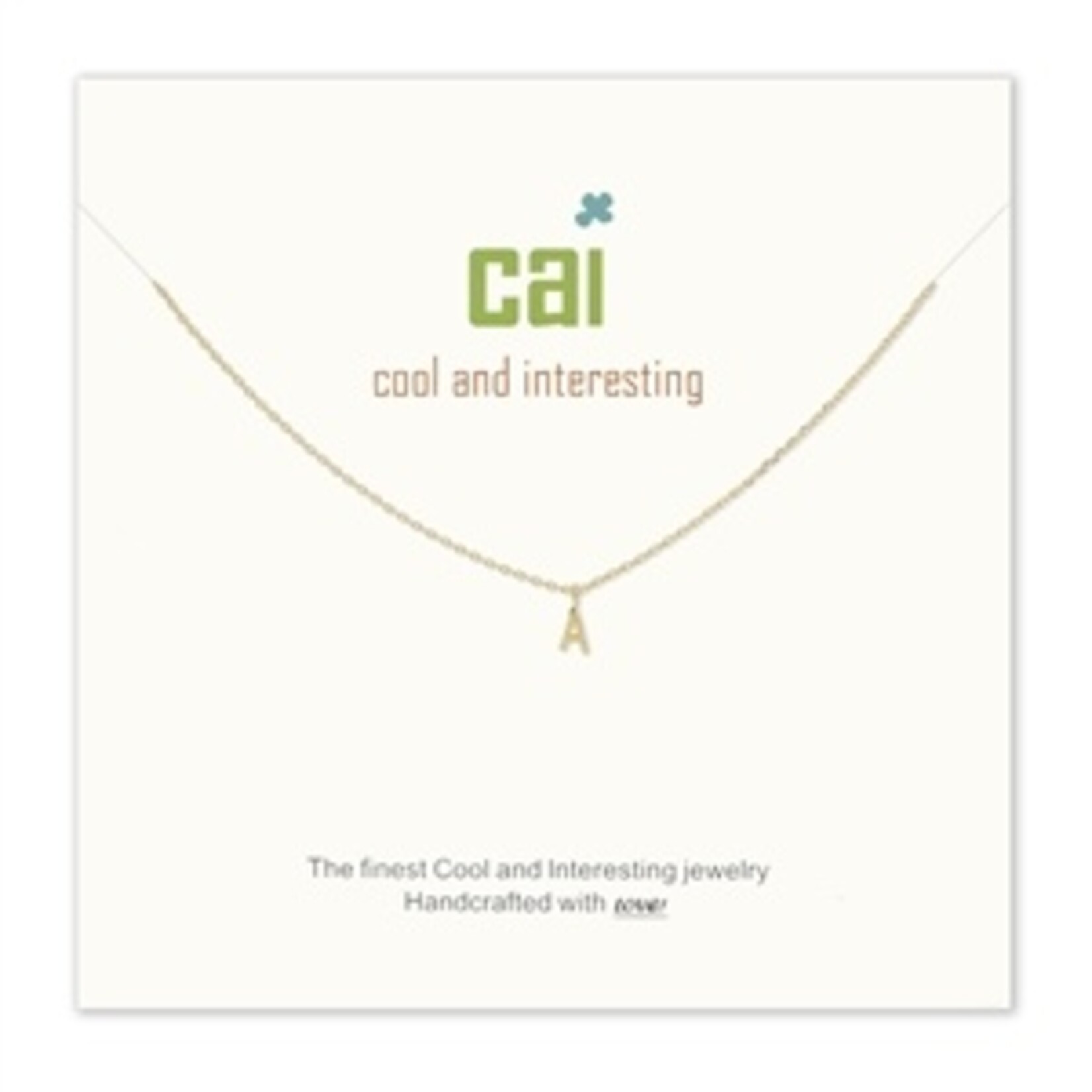 Cool and Interesting CAI Gold Mini Letter Initial Necklace
