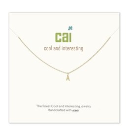 Cool and Interesting CAI Gold Mini Letter Initial Necklace