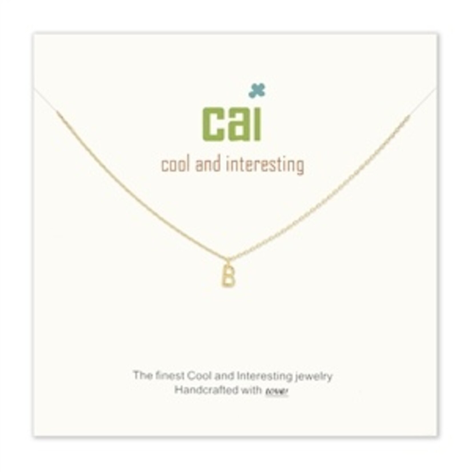 Cool and Interesting CAI Gold Mini Letter Initial Necklace