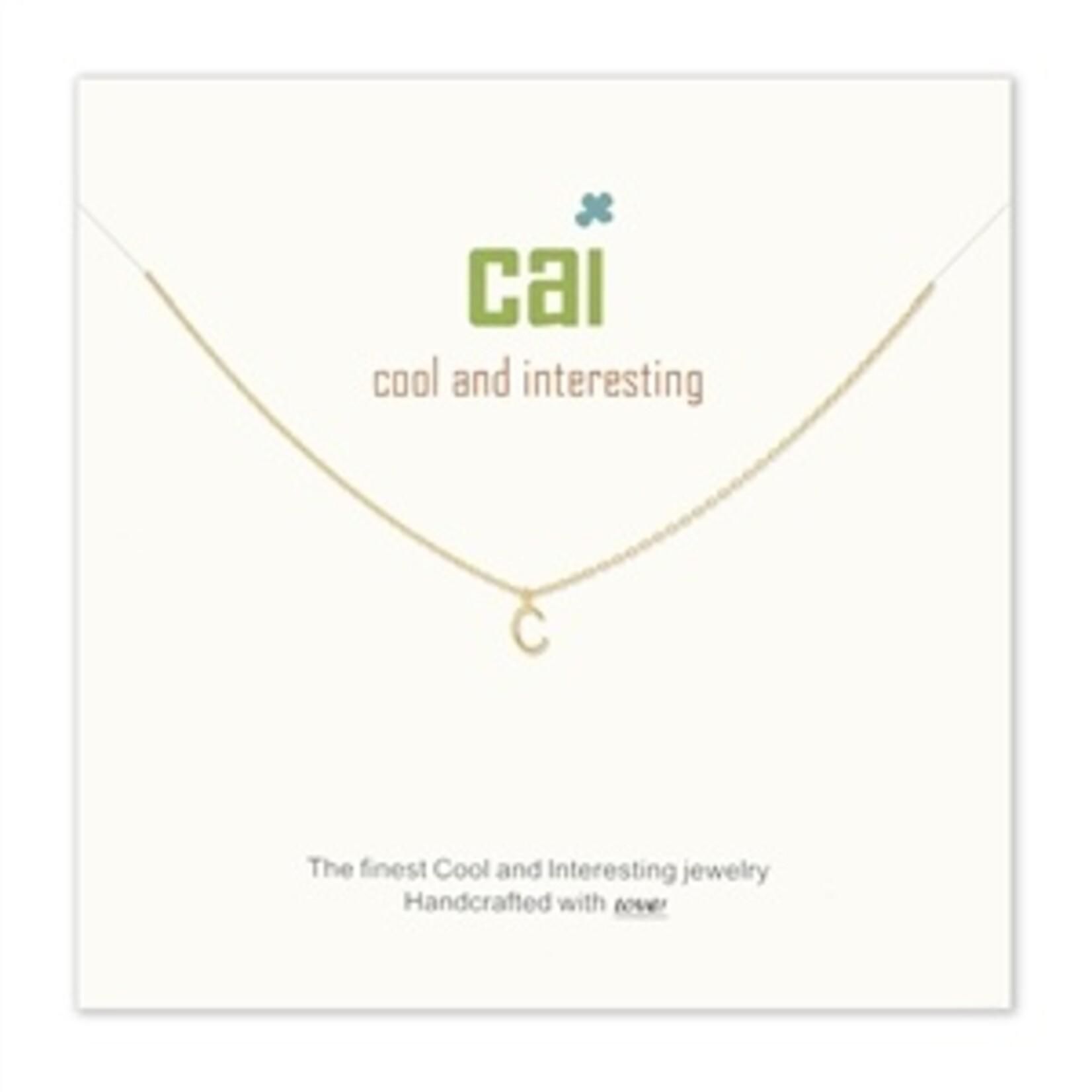 Cool and Interesting CAI Gold Mini Letter Initial Necklace
