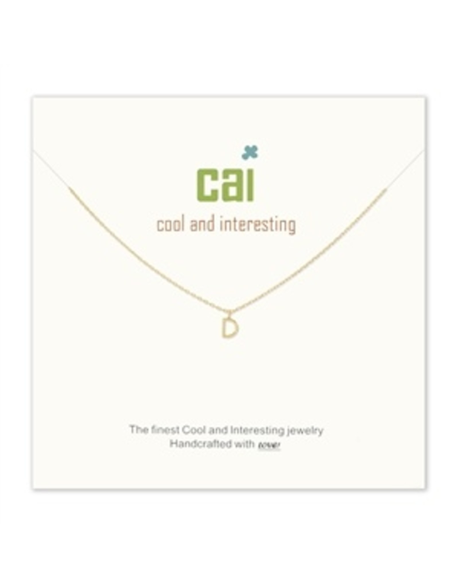 Cool and Interesting CAI Gold Mini Letter Initial Necklace