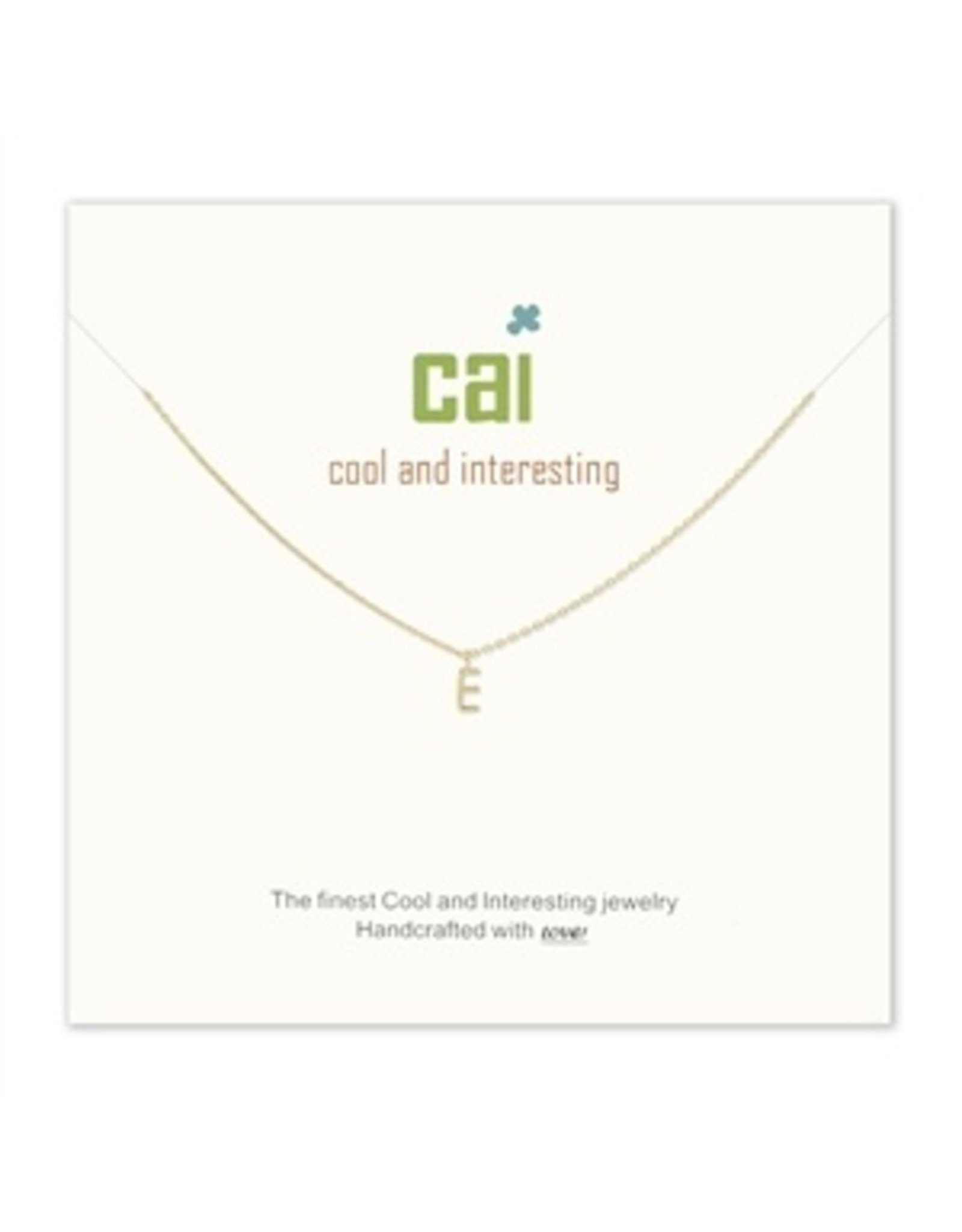 Cool and Interesting CAI Gold Mini Letter Initial Necklace