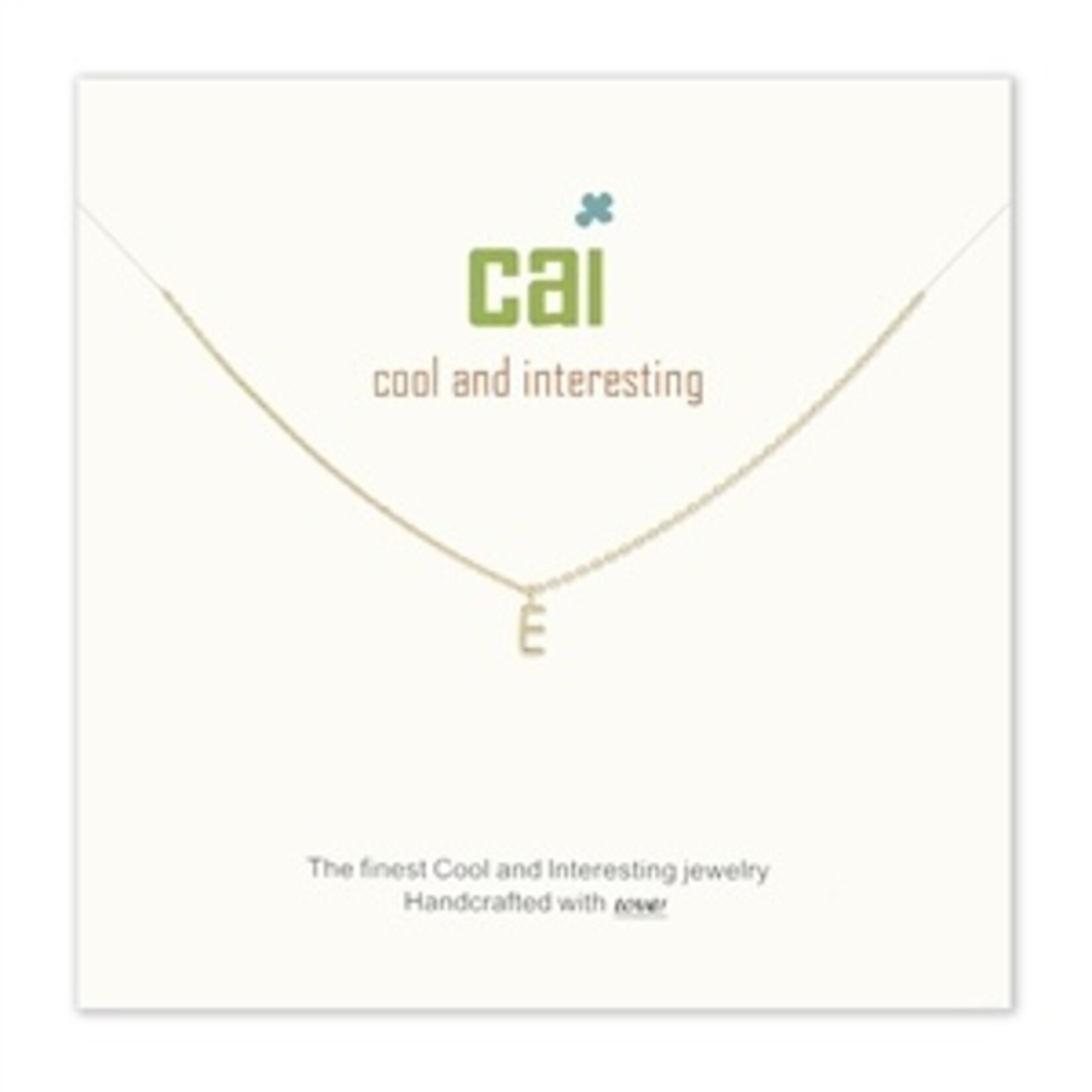 Cool and Interesting CAI Gold Mini Letter Initial Necklace