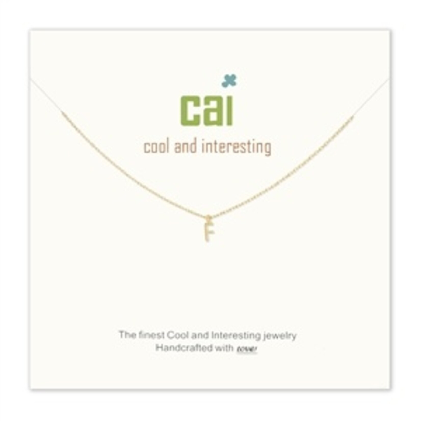 Cool and Interesting CAI Gold Mini Letter Initial Necklace