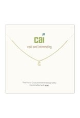 Cool and Interesting CAI Gold Mini Letter Initial Necklace