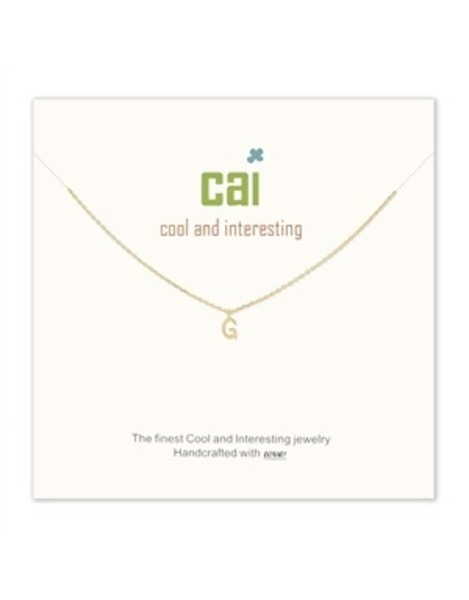 CAI Gold Mini Letter Initial Necklace