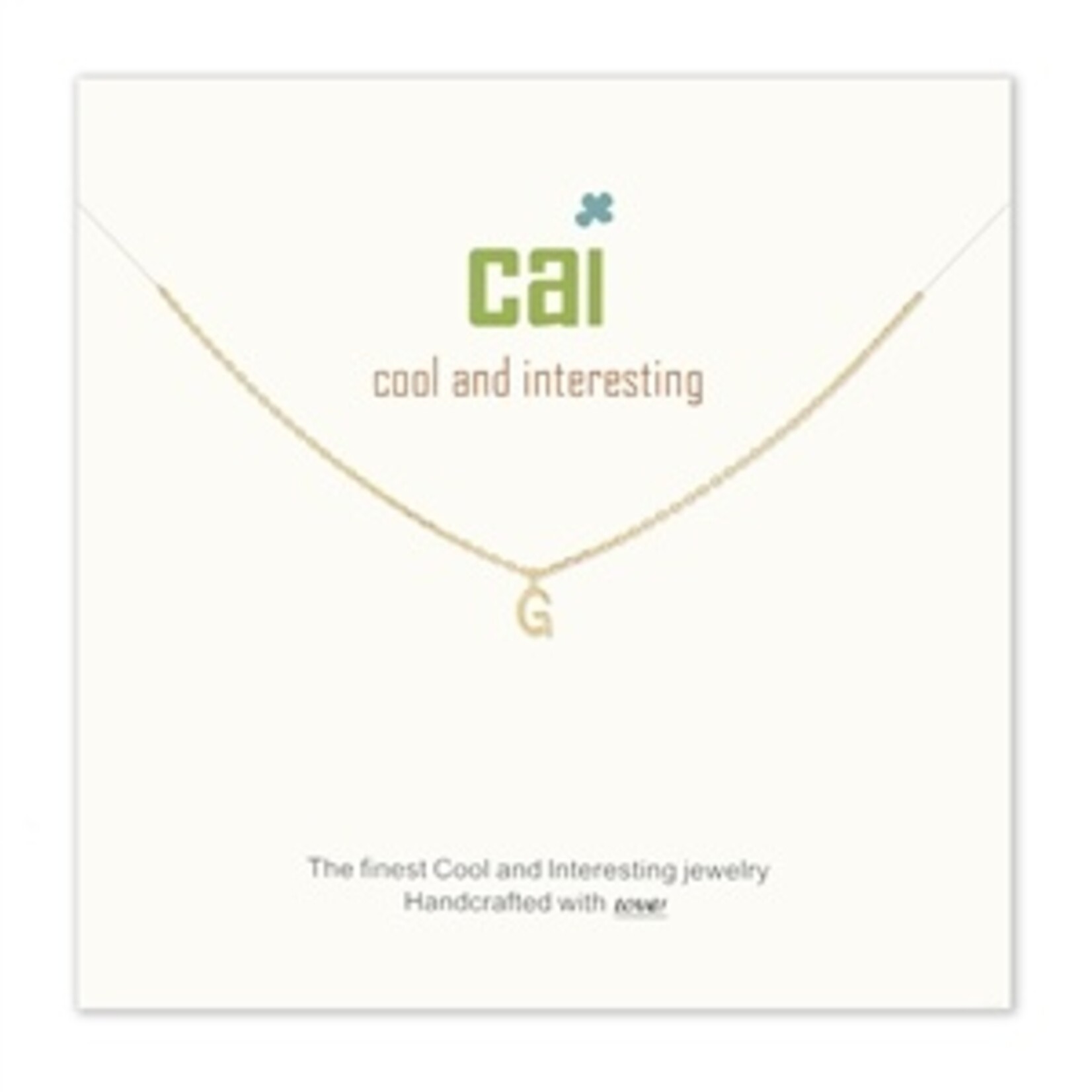 Cool and Interesting CAI Gold Mini Letter Initial Necklace