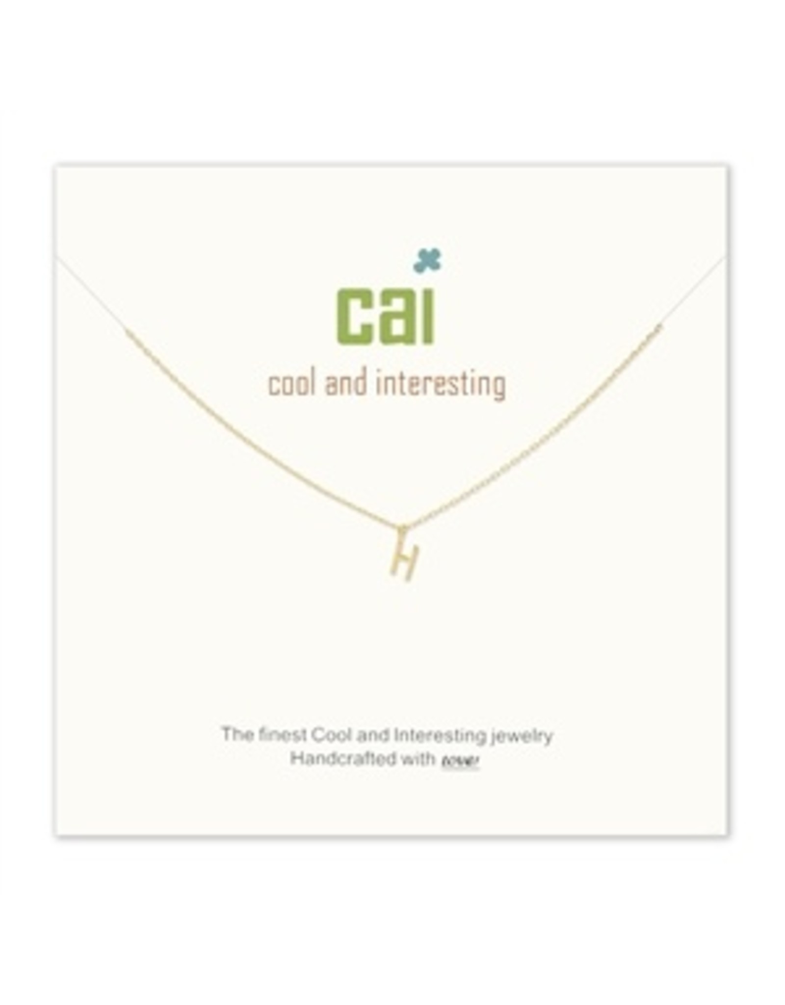 Cool and Interesting CAI Gold Mini Letter Initial Necklace