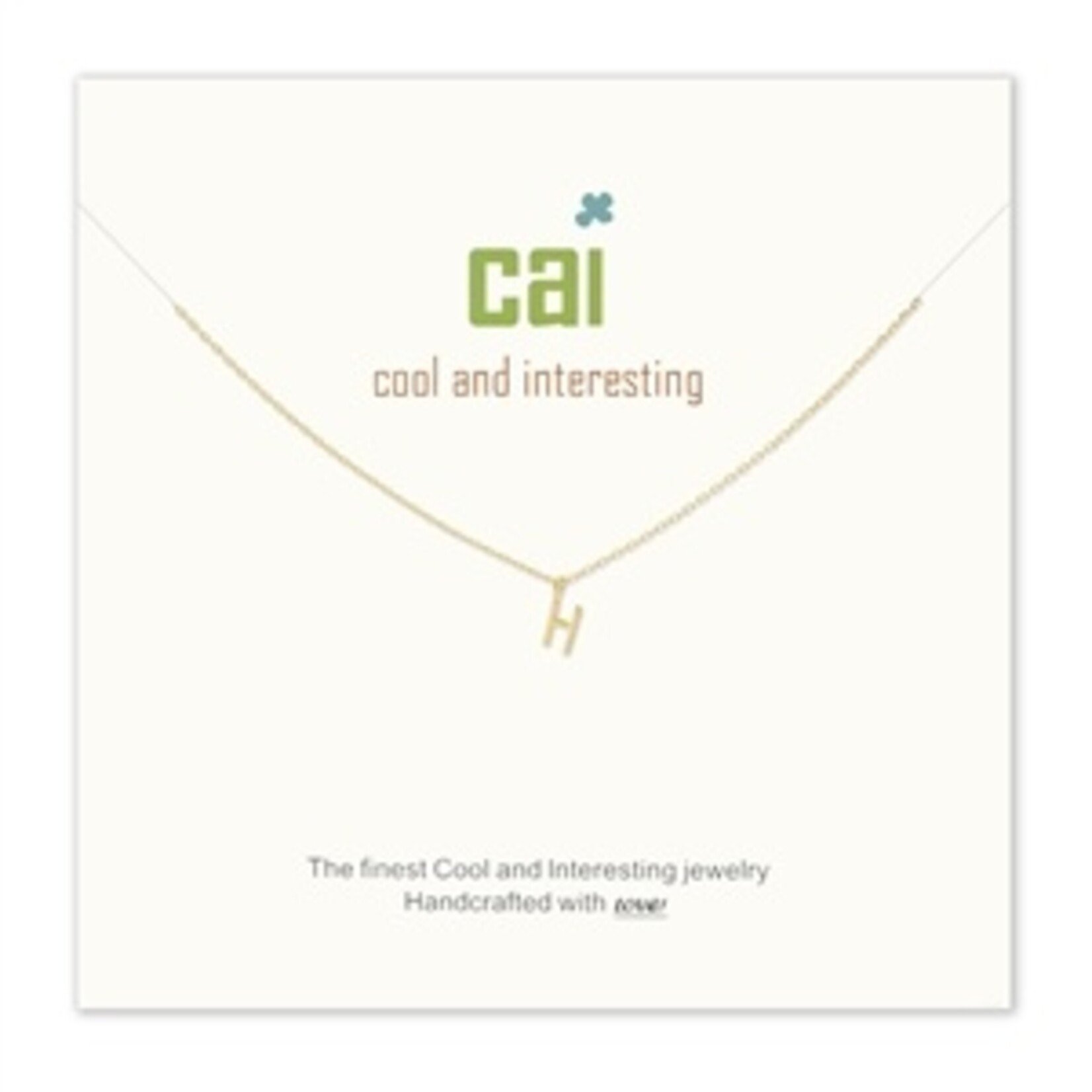 Cool and Interesting CAI Gold Mini Letter Initial Necklace