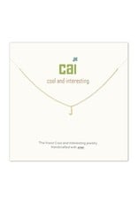 Cool and Interesting CAI Gold Mini Letter Initial Necklace