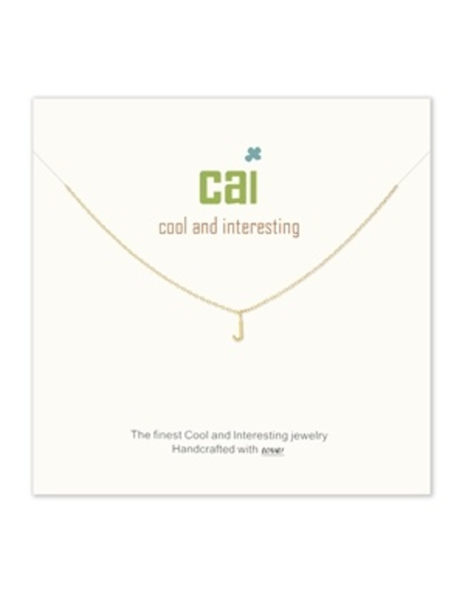 CAI Gold Mini Letter Initial Necklace