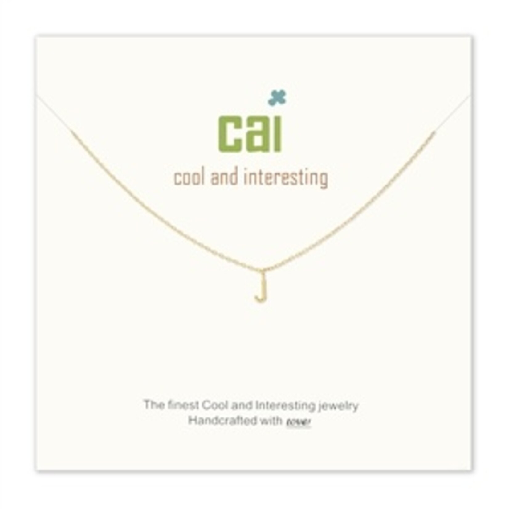 Cool and Interesting CAI Gold Mini Letter Initial Necklace