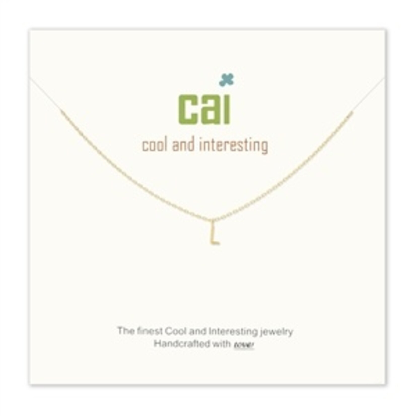 Cool and Interesting CAI Gold Mini Letter Initial Necklace