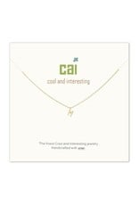 Cool and Interesting CAI Gold Mini Letter Initial Necklace