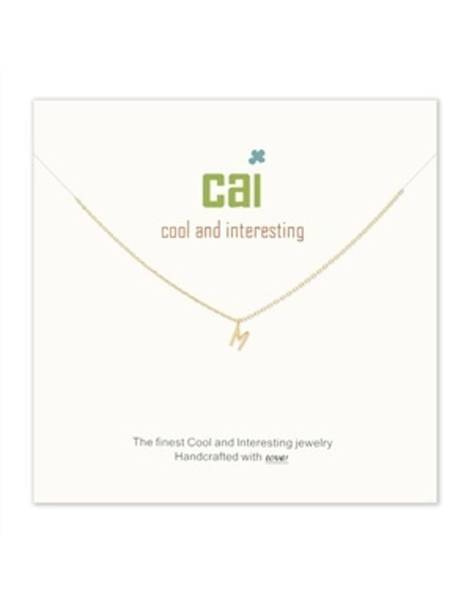 Cool and Interesting CAI Gold Mini Letter Initial Necklace