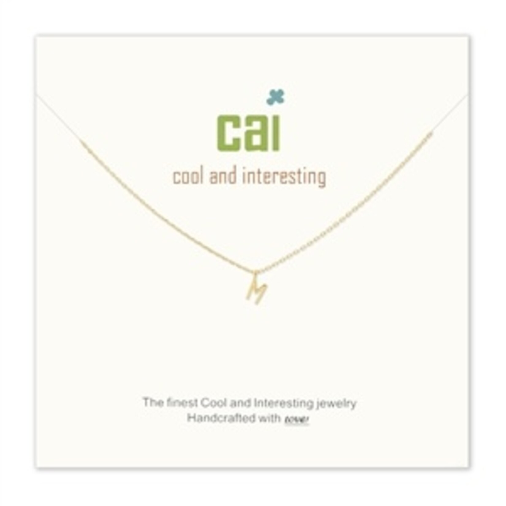 Cool and Interesting CAI Gold Mini Letter Initial Necklace