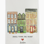French Graffiti Small Town Big Heart Oxford Dishtowel