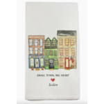 French Graffiti Small Town Big Heart Oxford Dishtowel