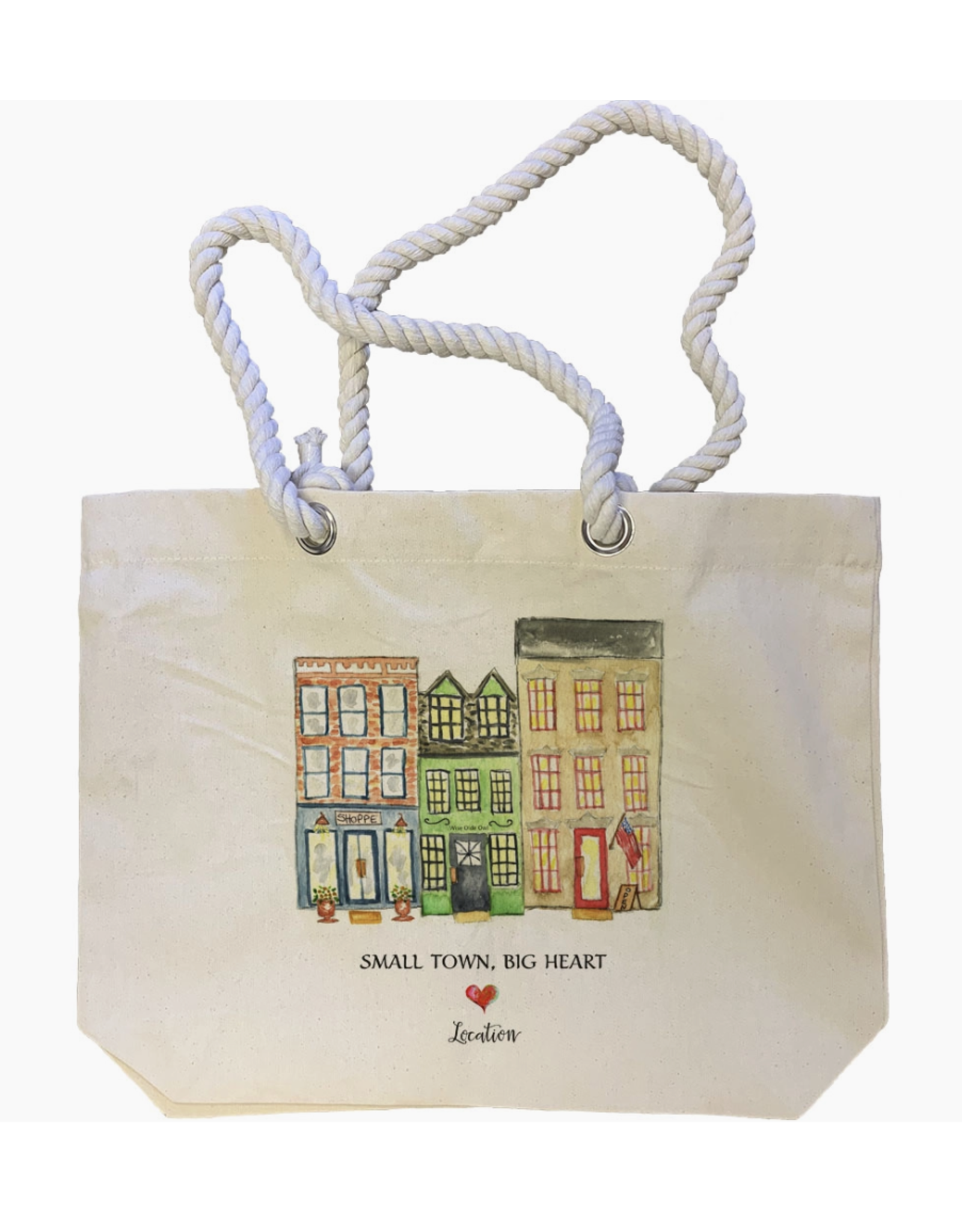 French Graffiti Small Town Big Heart Oxford Tote Bag