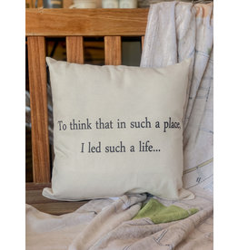 To think that in such a place Pillow, medium
