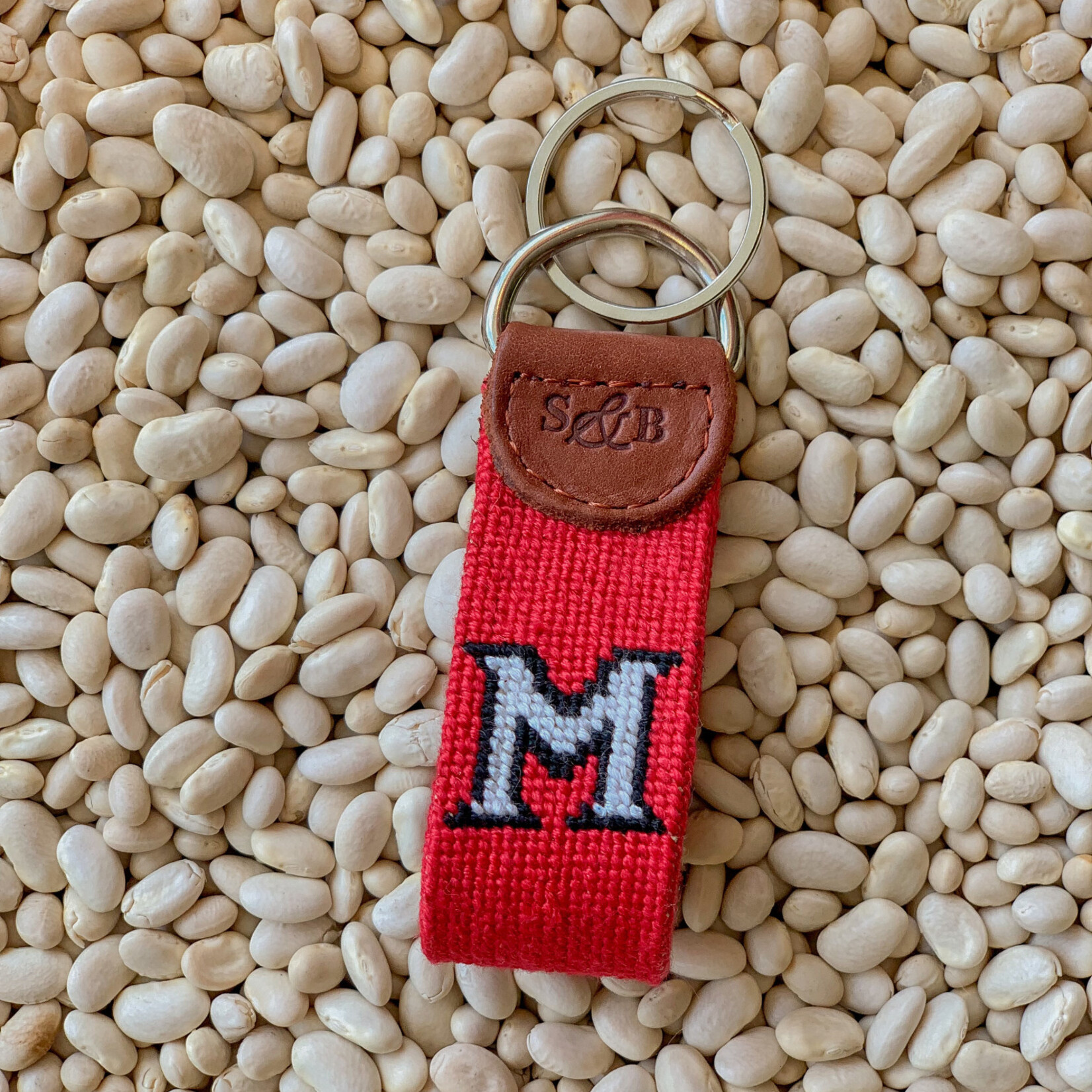 Smathers & Branson S&B Needlepoint Key Fob, Miami