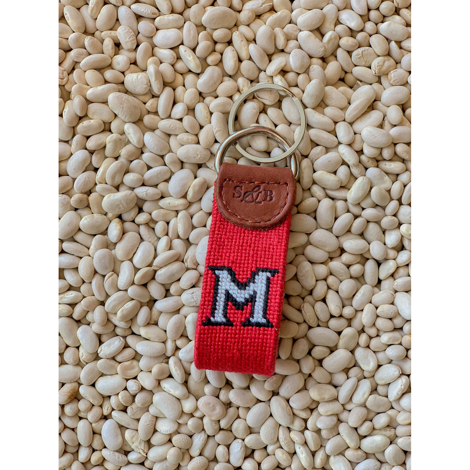 Smathers & Branson S&B Needlepoint Key Fob, Miami
