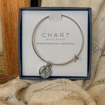Chart Metalworks Chart Expandable Bangle with Oxford Pewter Charm