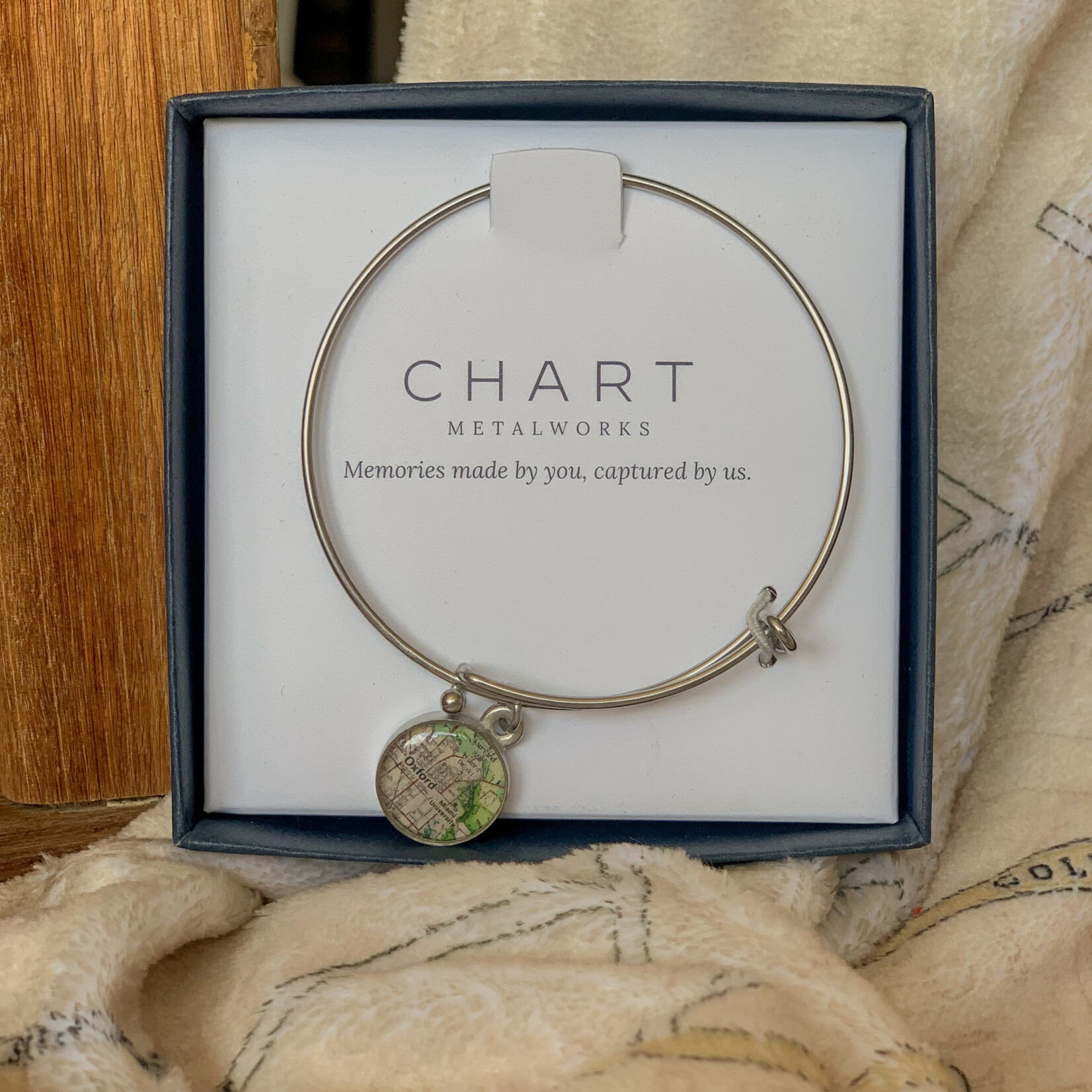 Chart Metalworks Chart Expandable Bangle with Oxford/Miami Charm