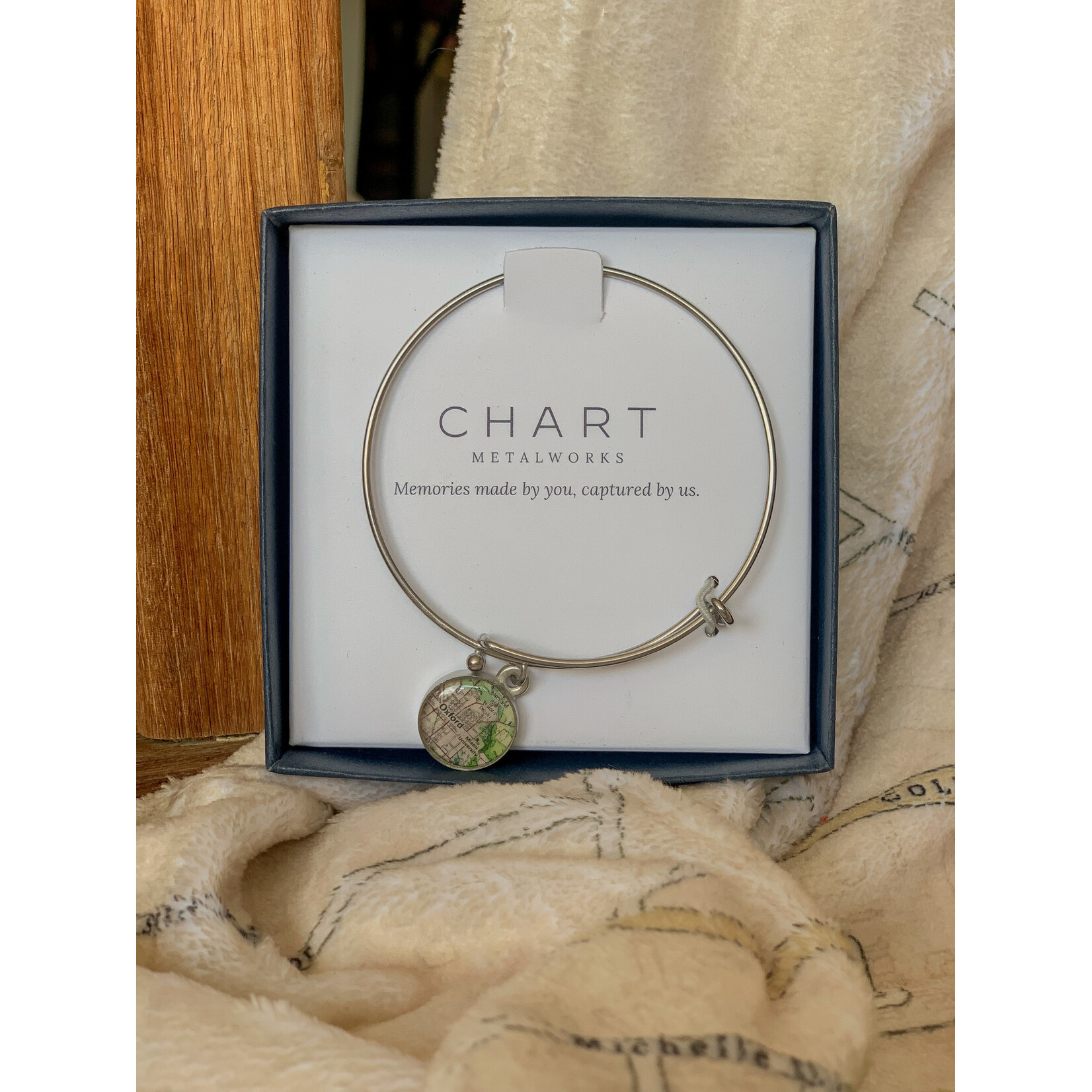 Chart Metalworks Chart Expandable Bangle with Oxford/Miami Charm