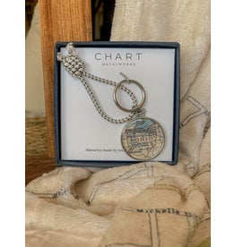 Chart Metalworks Chart Key Ring with Ohio Map