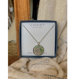 Chart Metalworks Chart Oxford/Miami Map 1" Charm Necklace