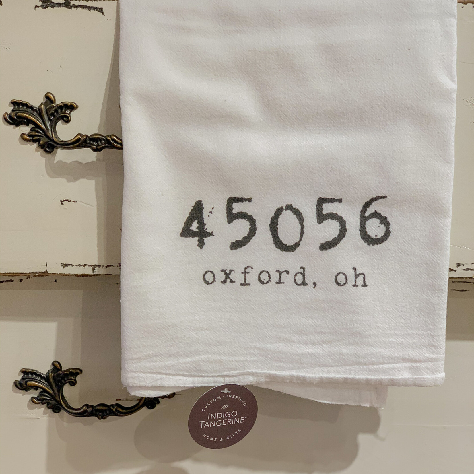 Indigo Tangerine Cotton Tea Towel, 45056