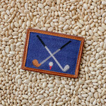 Smathers & Branson Crossed Clubs Needlepoint Card Wallet